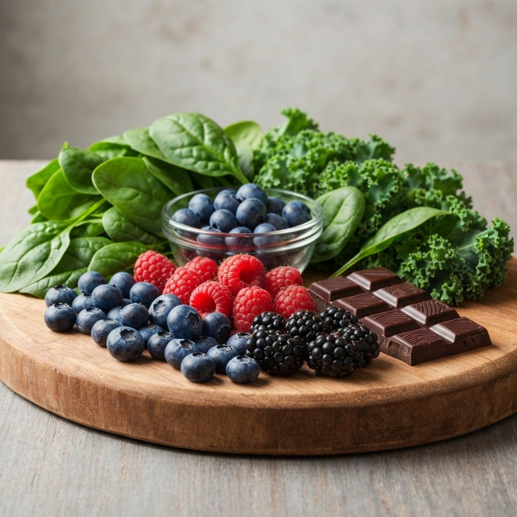 Dark colored antioxidant-rich foods