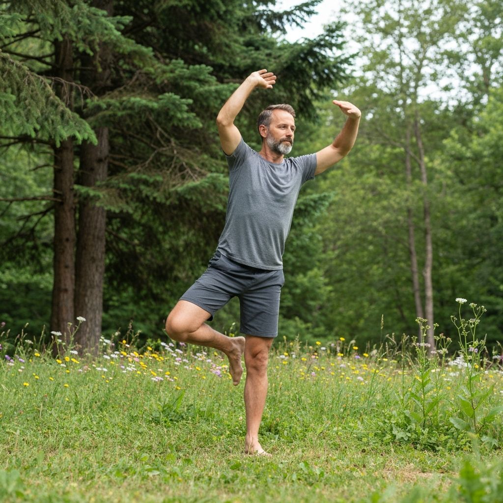 Man stretching for joint health